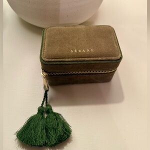 Sézane Green and Gold Small Jewelry Box